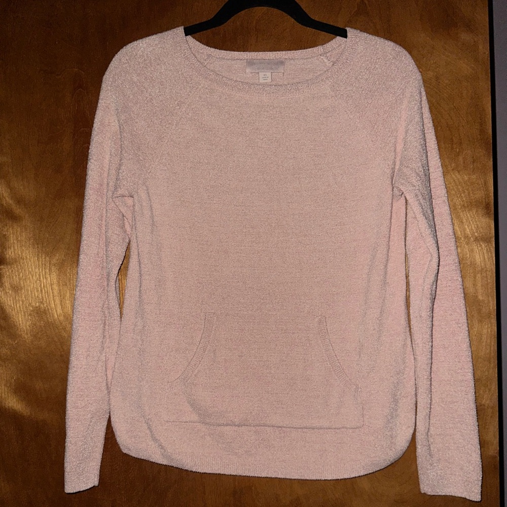 Barefoot Dreams Pink Crew Neck Sweater